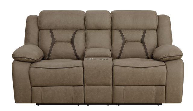 Coaster® Higgins Tan Reclining Loveseat-0