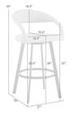 Armen Living Ramona Black Swivel Bar Stool-3
