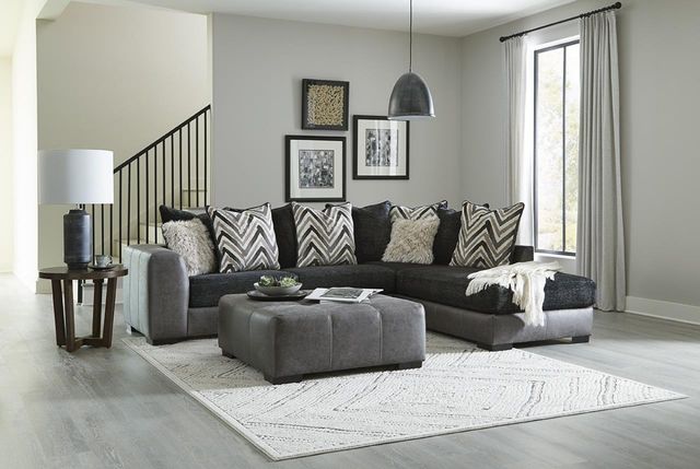 Albany Industries 2-Piece Zaftig Ebony Right-Arm Facing Chaise Sectional-1