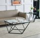 Mazin Furniture Kalia Glass Top End Table with Gray Base-3