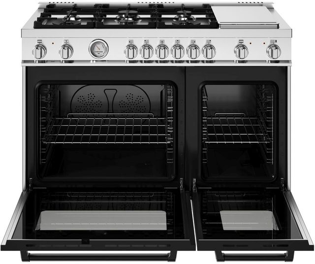 Bertazzoni Master Series 48" Fingerprint Resistant Stainless Steel Pro Style Dual Fuel Range-1