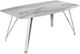 Brassex Inc. Ella Grey Marble Dining Table with Silver Base-0