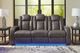 Signature Design by Ashley® Fyne-Dyme Shadow Power Reclining Sofa-5