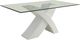 ACME Furniture Pervis Clear Dining Table with White Base-0