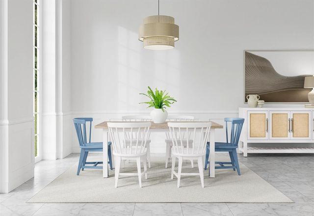 Riverside Furniture Rosalie Hemlock Top Dining Table with White Caps Base-1