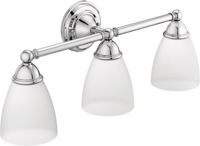 Moen® Brantford™ Chrome Three Globe Bath Light-0