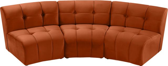 Meridian Furniture Limitless 3-Piece Cognac Modular Sectional-0