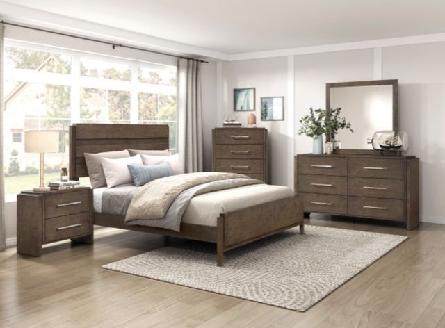 Homelegance® Emmett Dark Walnut Queen Panel Bed-1
