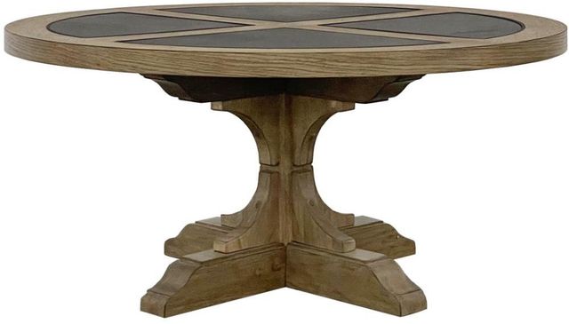 Bernards Tarrington Almond Round Cocktail Table-2