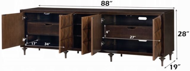 ACME Furniture Diya Espresso/Forged Bronze Console Cabinet-2