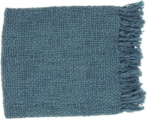 Surya Tobias Teal 51"x71" Throw Blanket-0