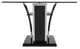 Furniture of America® Glenview Glass Top Dining Set with Black Base-2