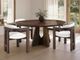 International Furniture Direct Raramuri Black/Ivory Upholstered Dining Arm Chair-1