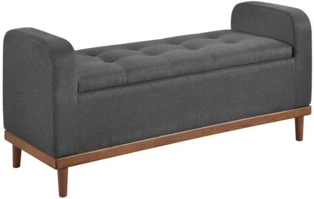 Homelegance® Brigitte Dark Gray Lift Top Storage Bench-0