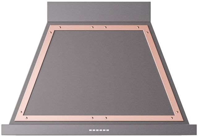 Ilve® Nostalgie II Noblesse 36" Graphite Matte Wall Mounted Range Hood with Copper Trim-0
