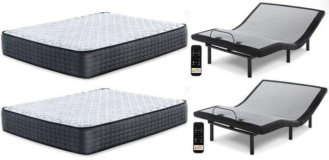 Sierra Sleep® by Ashley® Limited Edition 4-Piece Hybrid and Better Adjustable Base Twin XL Mattress Set-0