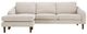 Moe's Home Collection Quinn 2-Piece Oatmeal Sectional Sofa with Reversible Chaise Ottoman-2