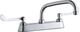 Elkay Chrome 8" Centerset Exposed Deck Faucet with 8" Arc Tube Spout and 6" Wristblade Handles-0