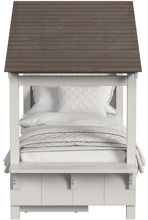 Westwood Design Lodge Cookies/Cream Youth Twin Panel Storage Bed with Full Roof-3