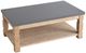 A & B Home Gray Coffee Table with Taupe Base -1