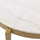 Uttermost® Tylan Brass/White Round Marble Coffee Table-5