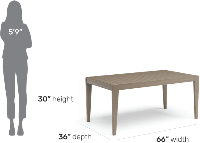 homestyles® Sustain Gray Outdoor Dining Table-3
