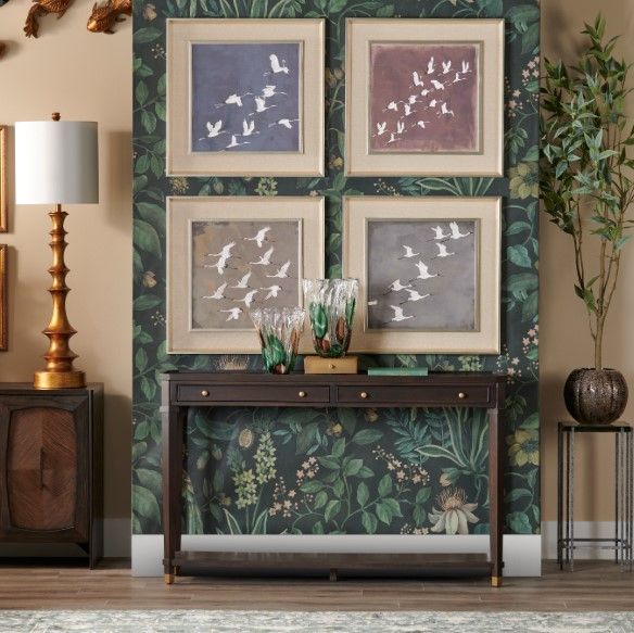 Crestview Collection Carrington Stained Dark Brown Console Table-1