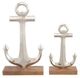 Crestview Collection Set of 2 Polished Silver Ancor Statues-0