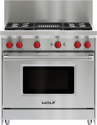 Wolf® 36" Stainless Steel Gas Range Riser-1