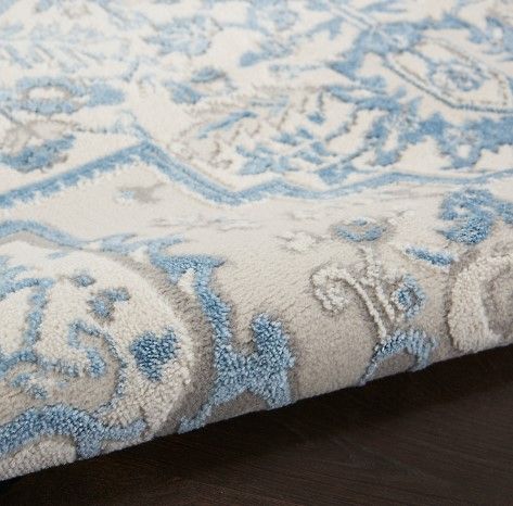 Nourison Home™ Elation Ivory Blue 5'x7' Area Rug-4