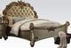 ACME Furniture Vendome Brass/Gold Patina Queen Upholstered Panel Bed-0