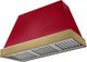 AGA Euclid 48" Piccadilly Red Wall Mounted Range Hood with Antique Brass Trim-0