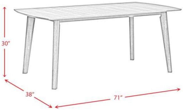 Elements International Santa Barbara Walnut Dining Table-2