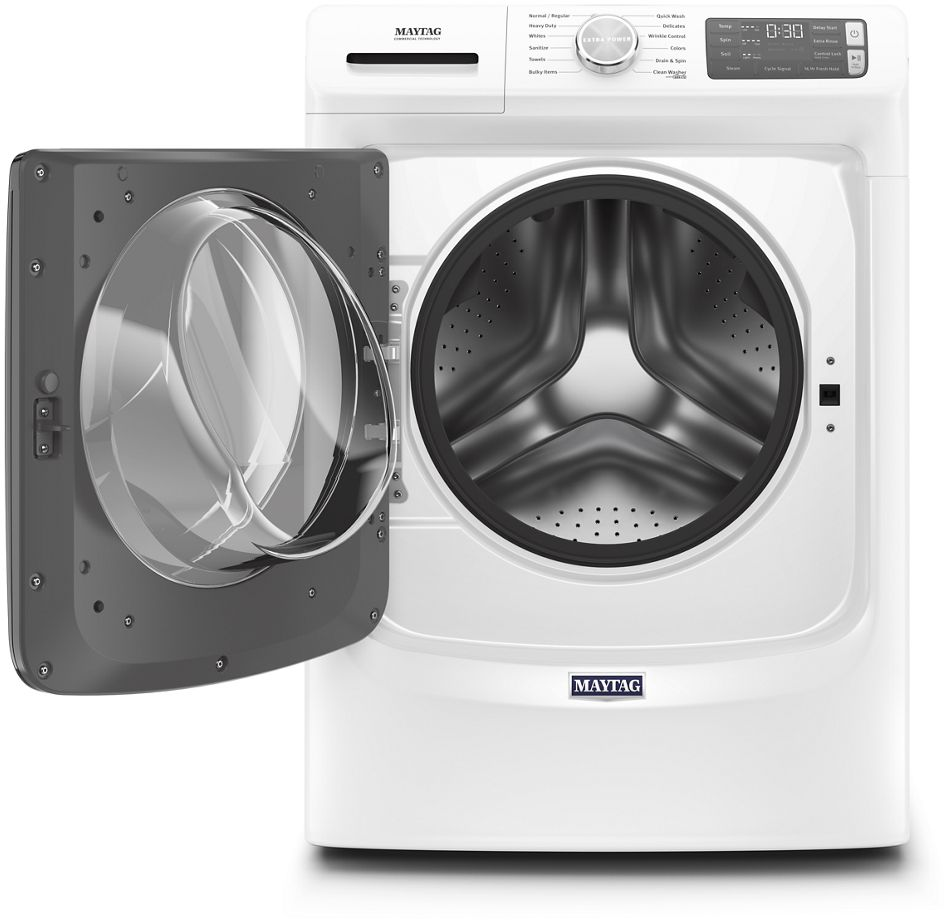 Maytag 4.8 Cu. Ft. White Front Load Washer - Thumbnail 2