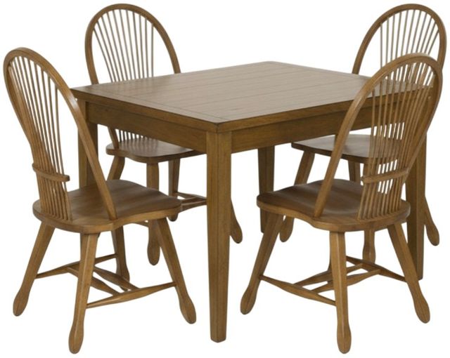 Liberty Furniture Treasures 5-Piece Rustic Oak Dining Set-0