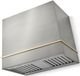 AGA Loge 36" Stainless Steel Wall Mounted Range Hood with Polished Brass Trim-0