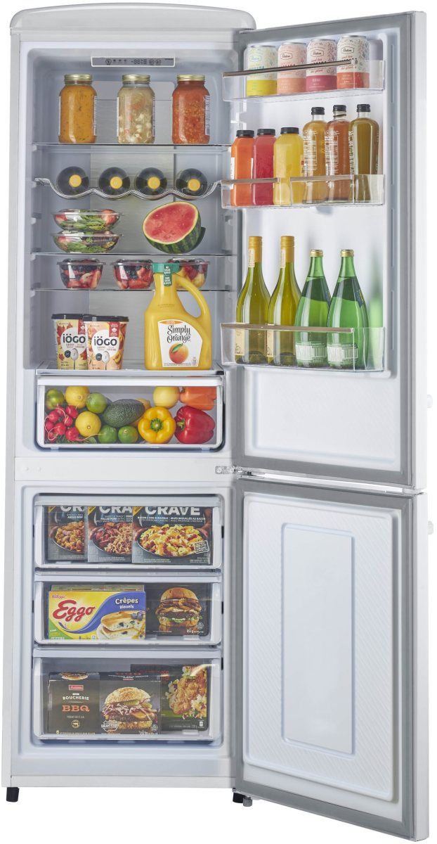 Unique® Appliances Classic Retro 12.0 Cu. Ft. Marshmallow White Bottom Freezer Refrigerator-2