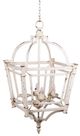 A & B Home Classic Vintage Antique White Bird Cage Chandelier-0