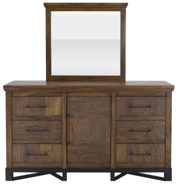 International Furniture Direct Walnut Reddish Brown Dresser | Darvin  Furniture