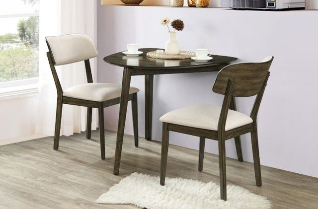 New Classic® Home Furnishings Rex 3-Piece Beige/Walnut Corner Dining Set-1
