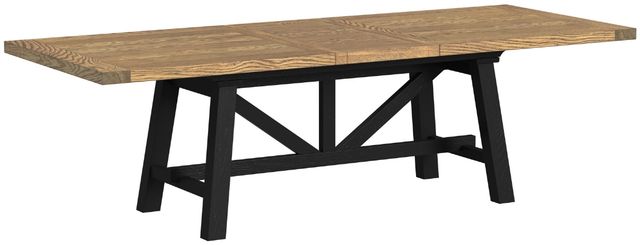 Intercon Hendricks Raven/Rustic Wheat Trestle Table-3