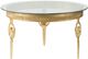 A & B Home Glass Top Round Coffee Table with Golden Legs-2