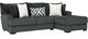 Albany Industries 2-Piece Tweed Gunmetal Right-Arm Facing Chaise Sectional-0
