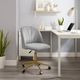 Linon Abigail Gray Desk Chair-1