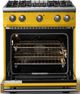 Viking® 5 Series 30" Daffodil Pro Style Gas (NG) Range with Brushed Brass Trim-1