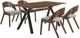 Armen Living Laredo Polly 5-Piece Walnut Dining Set-0