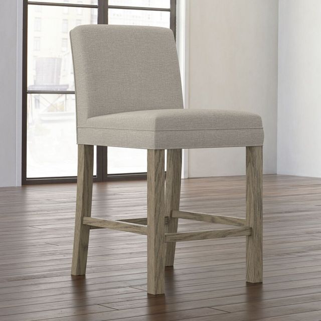 Bassett® Furniture Customizable BenchMade Marge Oak Upholstered Counter Stool-1