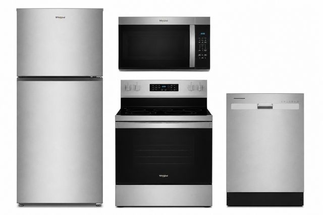 Whirlpool® 4 Piece Kitchen Package-Stainless Steel-0