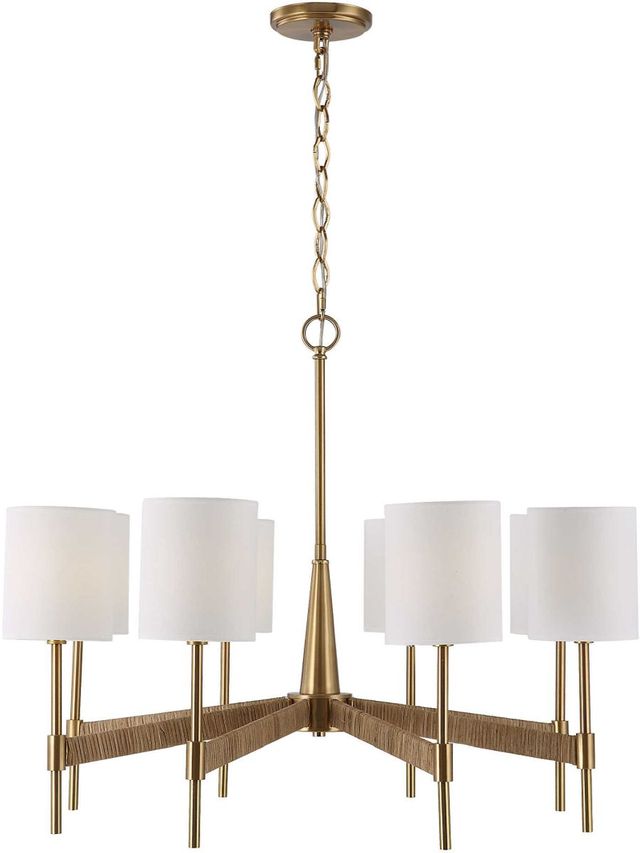 Uttermost® Lautoka Warm Brass 8-Light Chandelier-0