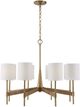 Uttermost® Lautoka Warm Brass 8-Light Chandelier-0